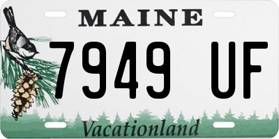 ME license plate 7949UF
