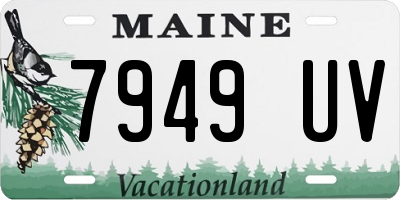 ME license plate 7949UV