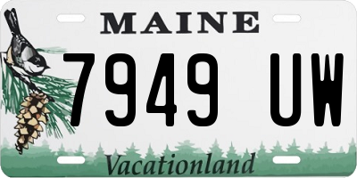 ME license plate 7949UW