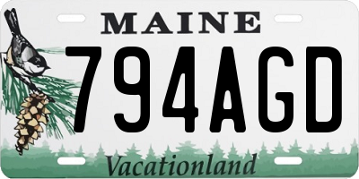 ME license plate 794AGD