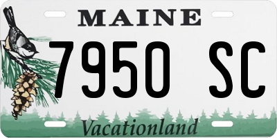 ME license plate 7950SC