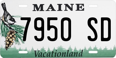 ME license plate 7950SD