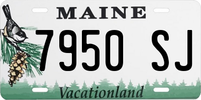 ME license plate 7950SJ