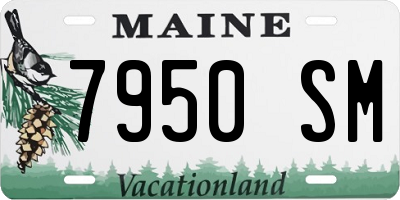 ME license plate 7950SM
