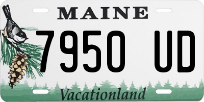 ME license plate 7950UD