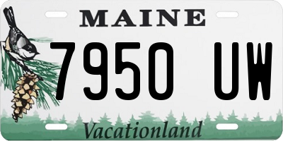 ME license plate 7950UW