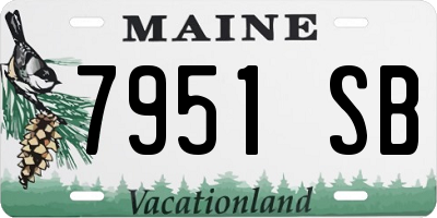 ME license plate 7951SB