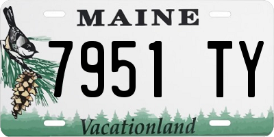 ME license plate 7951TY
