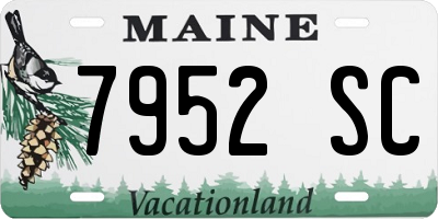 ME license plate 7952SC