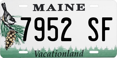 ME license plate 7952SF