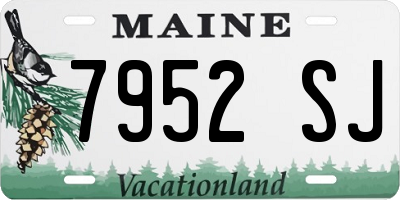ME license plate 7952SJ