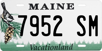 ME license plate 7952SM