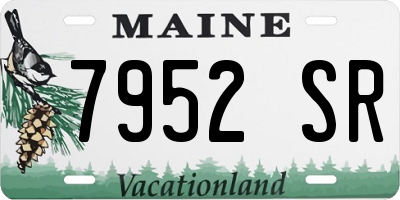ME license plate 7952SR
