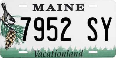ME license plate 7952SY