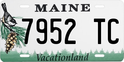 ME license plate 7952TC