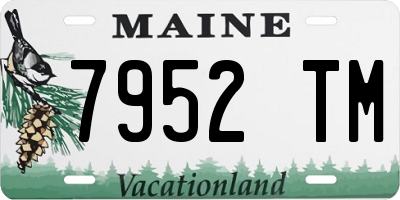 ME license plate 7952TM