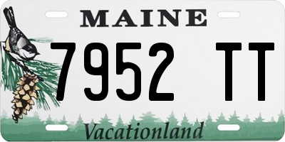 ME license plate 7952TT
