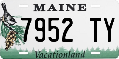 ME license plate 7952TY