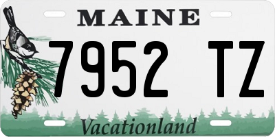 ME license plate 7952TZ