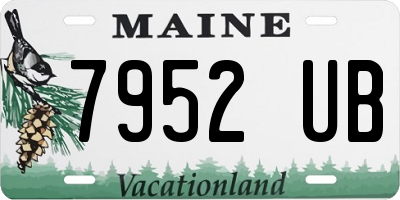 ME license plate 7952UB