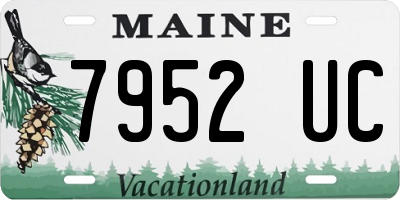 ME license plate 7952UC