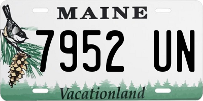 ME license plate 7952UN