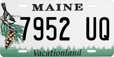 ME license plate 7952UQ