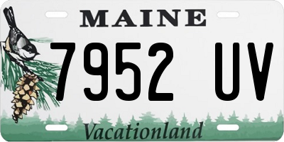 ME license plate 7952UV