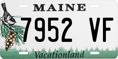 ME license plate 7952VF