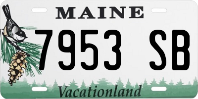 ME license plate 7953SB