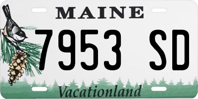 ME license plate 7953SD