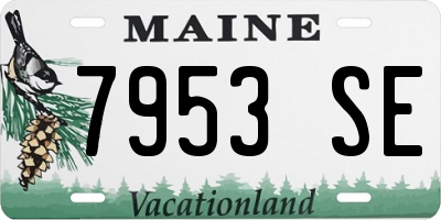 ME license plate 7953SE