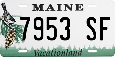 ME license plate 7953SF