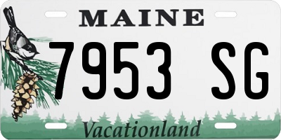 ME license plate 7953SG