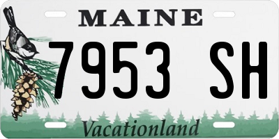 ME license plate 7953SH