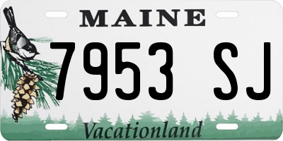 ME license plate 7953SJ