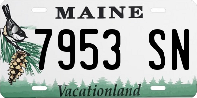 ME license plate 7953SN