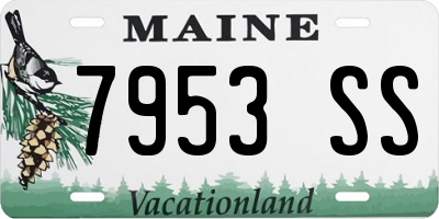 ME license plate 7953SS