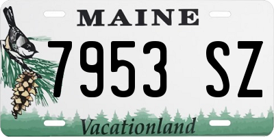 ME license plate 7953SZ