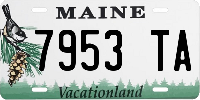 ME license plate 7953TA