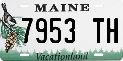 ME license plate 7953TH