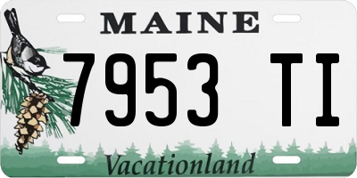 ME license plate 7953TI