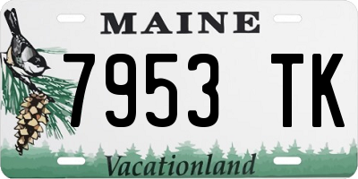 ME license plate 7953TK