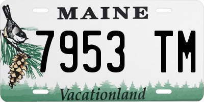ME license plate 7953TM