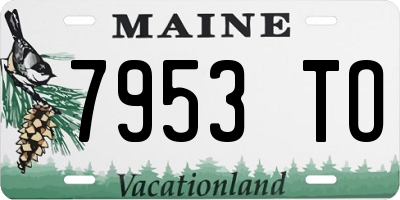 ME license plate 7953TO