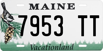 ME license plate 7953TT