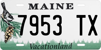 ME license plate 7953TX