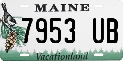 ME license plate 7953UB