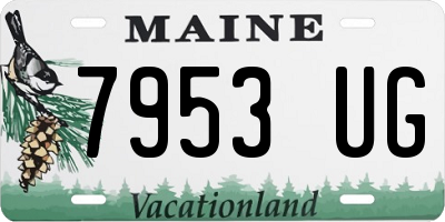 ME license plate 7953UG