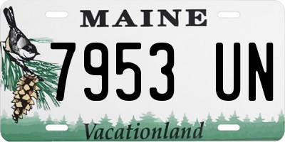 ME license plate 7953UN